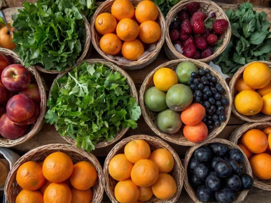 Leafy Greens and Fresh Fruits